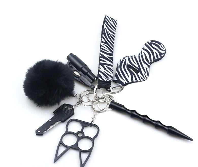 Women's Hand Sanitizer Bag Zinc Alloy Anti-wolf Bar Alarm Key Chain 1eec6d45 f34b 465c 9294 ff1c4d873938