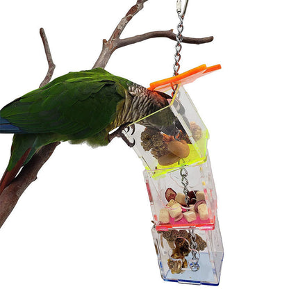 Bird Foraging Device Acrylic Parrot Educational Toy Food Container Fruit Nuts Bite Parrot Toys 1f11afb8 ac1c 43a8 bc4b 185c38