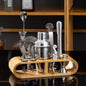 Stainless Steel Cocktail Shaker  with Wooden Stand for Home Bar Party 1f20e21d 92e7 4d9f a5e9 f588ca43ef13