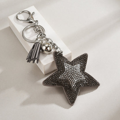 Pentagram Tassel Keychain Pendant European And American Style 1f28615d fb59 4353 82f1 d1c52efce41e