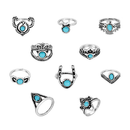 15-piece Set Of Joint Rings With Personality Geometry - HD Wireless Product #7