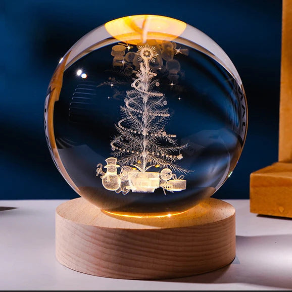 Luminous Starry Sky And Planets Moon Moon Crystal Ball Small Night Lamp Projection Ambience Light Creative Gift New Strange G