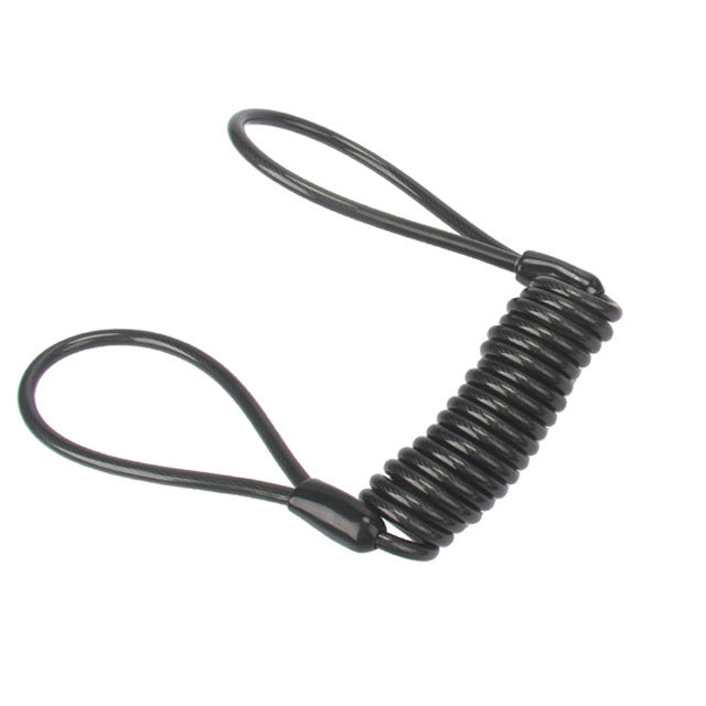 Electric Scooter Bicycle Helmet Motorcycle Disc Brake Lock Spring Reminder Rope European And American Creative Travel Wire Ro