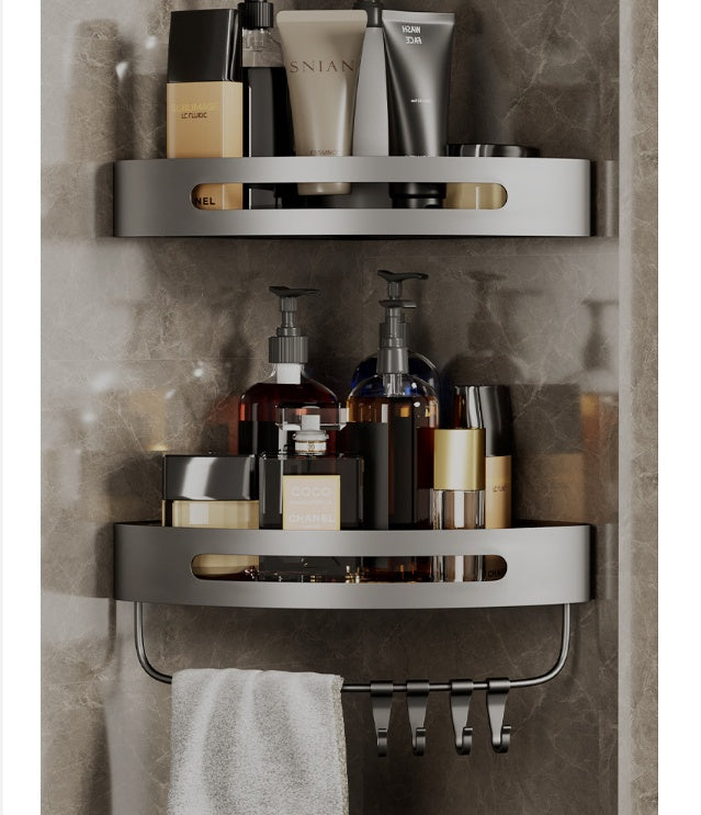 Bathroom Triangle Shelving Bathroom Wall Hanging Shelving Perforated Simple Storage Rack 1f5a54e8 e96b 4946 8d74 3f4fb2288b53