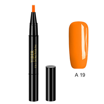 3 In 1 Gel Nail Varnish Pen Glitter One Step Nail Art Gel Polish Hybrid - HD Wireless Product #57