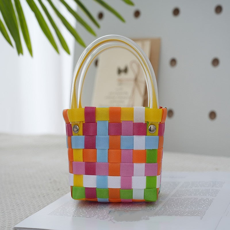Ins Style Portable Small Square Bag Woven 1f86e97e e7c3 4dbe aef1 85a0a57b6f4a