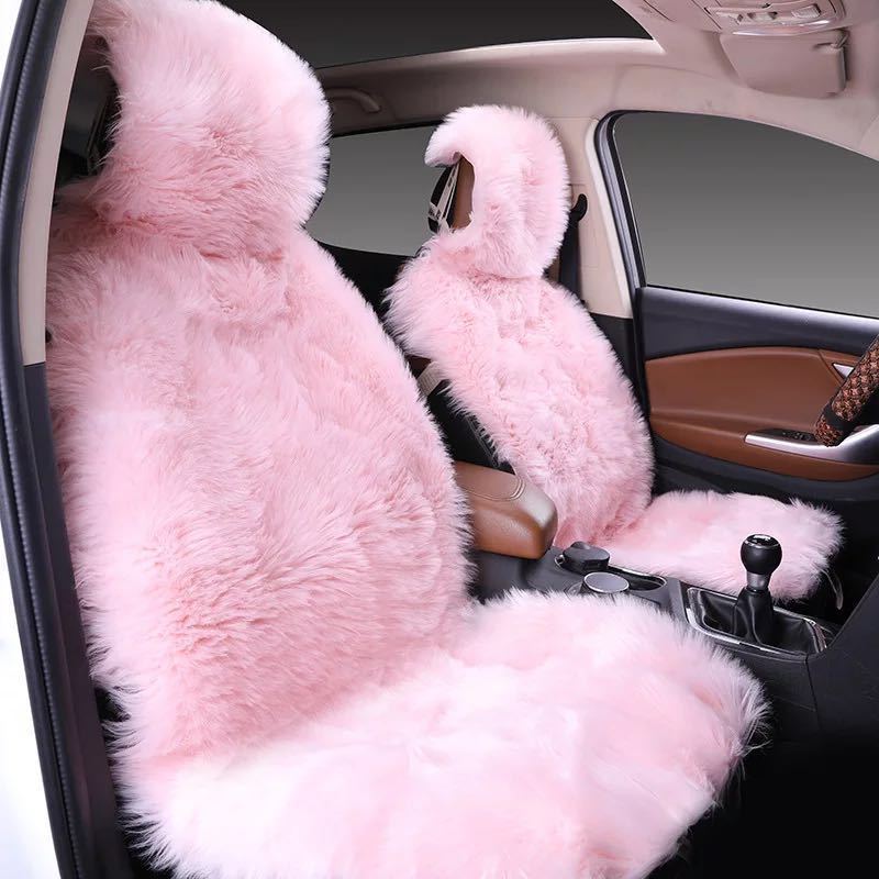 All-inclusive Car Seat Cover Plush Cushion Three-piece Cushion Universal Cushion Winter 1f9874d0 fd99 4364 a0bb b72b711569d3