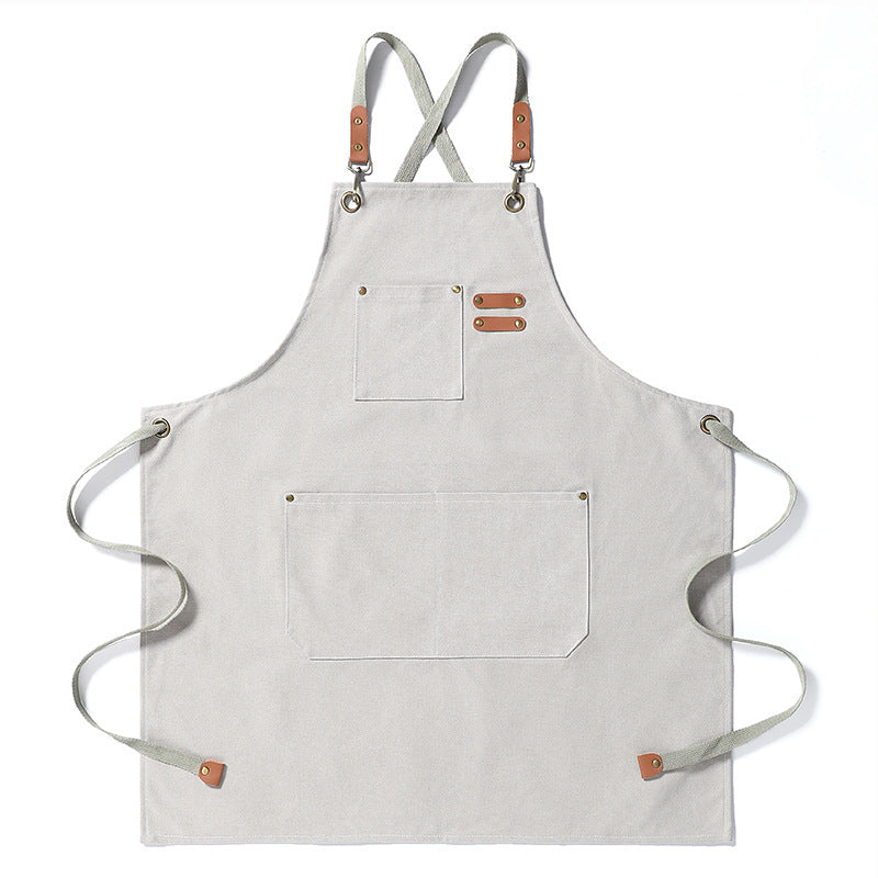 Thickened Canvas Jean Apron Household Barista Kitchen Restaurant 1f9a1bc8 f3d4 4008 af7b 842d04b733dc 74452aee 4afc 4562 9890
