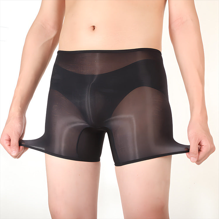 Men's Ultra-thin Shiny Stockings Transparent Bag Independent Warehouse Boxer Briefs 1f9f2049 121a 4934 b82a c4f308f05429