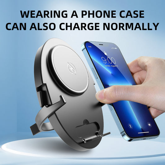 Folding 15W Fast Charging Mobile Phone Holder Wireless Charger - 图片 1
