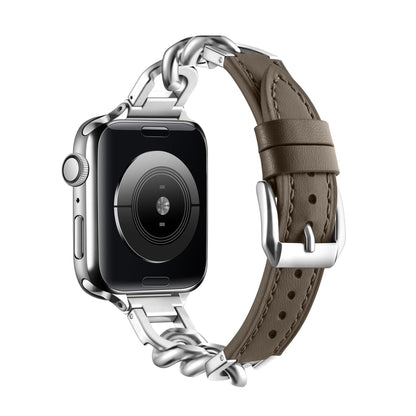 Stainless Steel Leather Single Row Denim Chain Iwatch Strap 1fb35007 6ff0 4275 91f9 3b157d8c3f1b