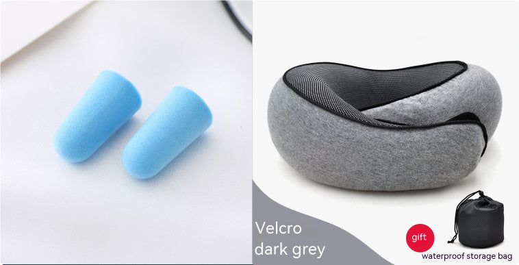 Travel Neck Pillow Non-Deformed Airplane Pillow Travel Neck Cushion Durable U-Shaped Travel Memory Cotton Nap Neck Pillow 1fc