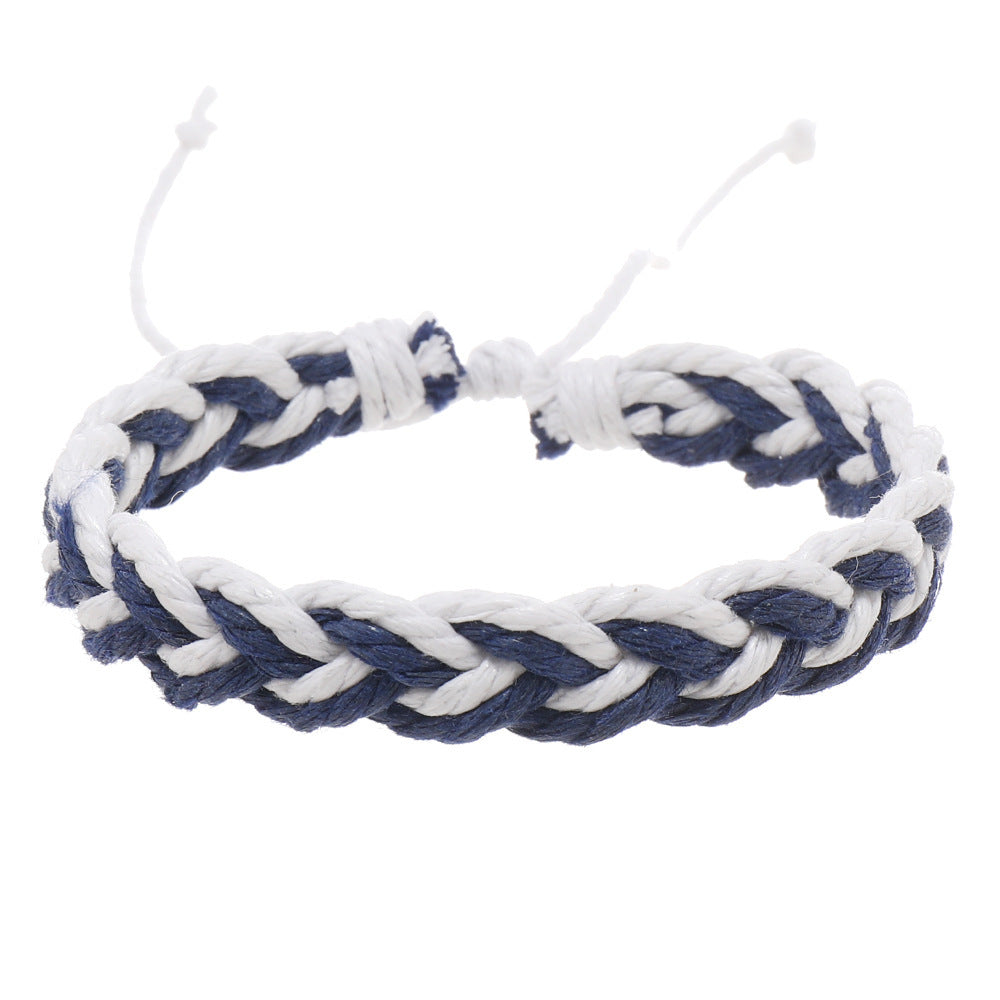 Simple Artistic Style Cotton String Hand Woven Hand Rope Bracelet 1fde7b65 ab37 42ee ba2f c336186bf352
