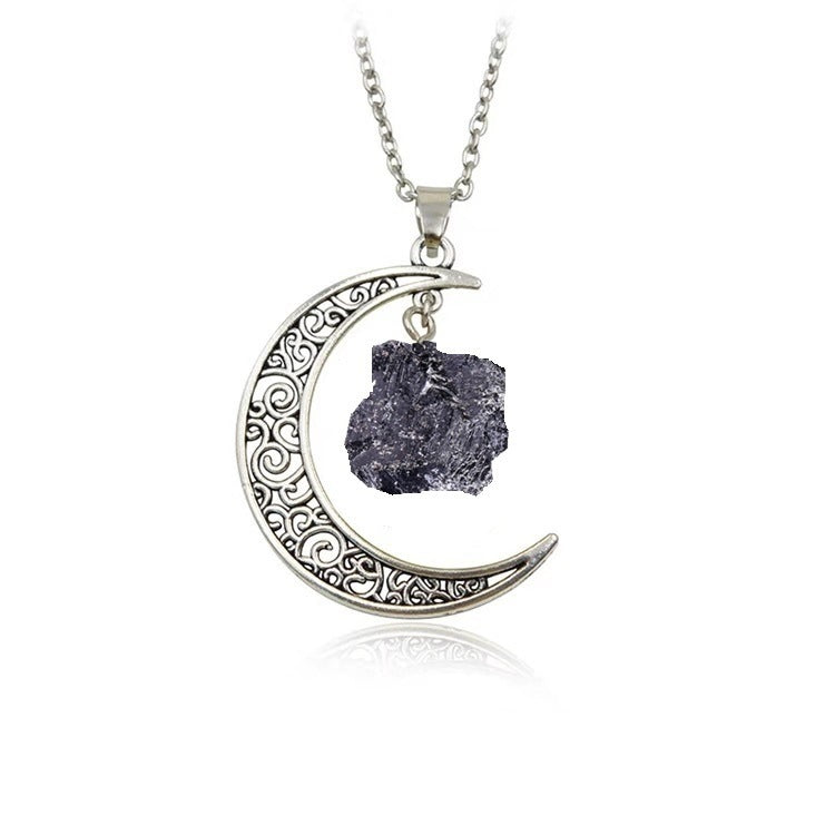Natural Stone Crystal Necklace Vintage 1fee7261 b032 49dd be5a 80986ada5db3