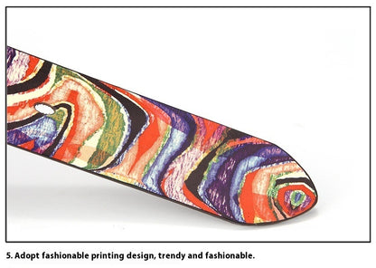 Pure Cowhide Printed Rainbow Graffiti Leather Decorative Belt 1ff65cec 95b5 4289 8cfa 5aafc7fa9d67