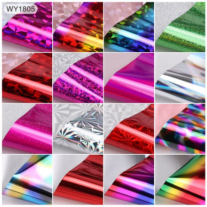 16pcs 20x4cm Mix Nail Art Transfer Foil Sticker - HD Wireless Product #1