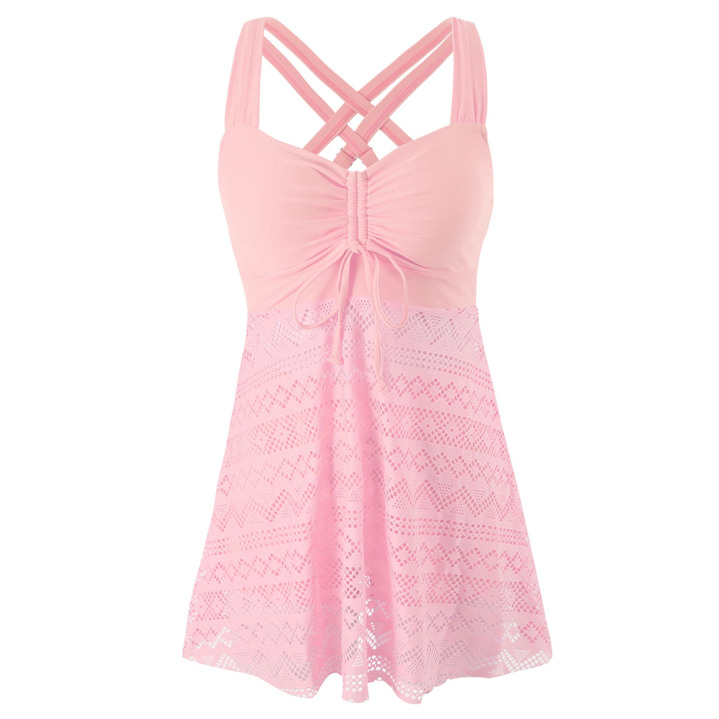 Korean Version Of Solid Color Lace One-piece Swimsuit 20040935 0c53 4d0e a9e4 bd672c7f7c43