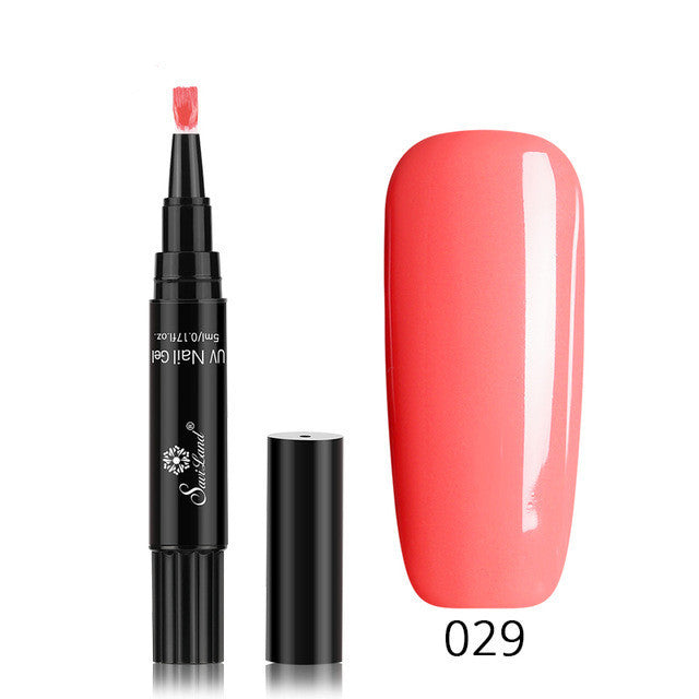 3 In 1 Gel Nail Varnish Pen Glitter One Step Nail Art Gel Polish Hybrid - HD Wireless Product #25