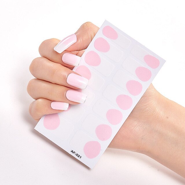 Solid Colors And Creative Nail Art Creative Women Salon Nail Decoration Fashion Nail Polish Nails Sticker Designer Nail Strip