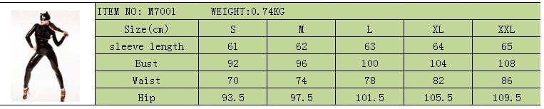 Wonder beauty Sexy Faux Leather Catsuit Jumpsuit Women Halloween Catwoman Costume with Mask Black PVC Latex Vinyl Bodysuit S-