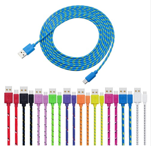 Nylon Braided Micro USB Cable Data Sync USB Charger Cable - 图片 2
