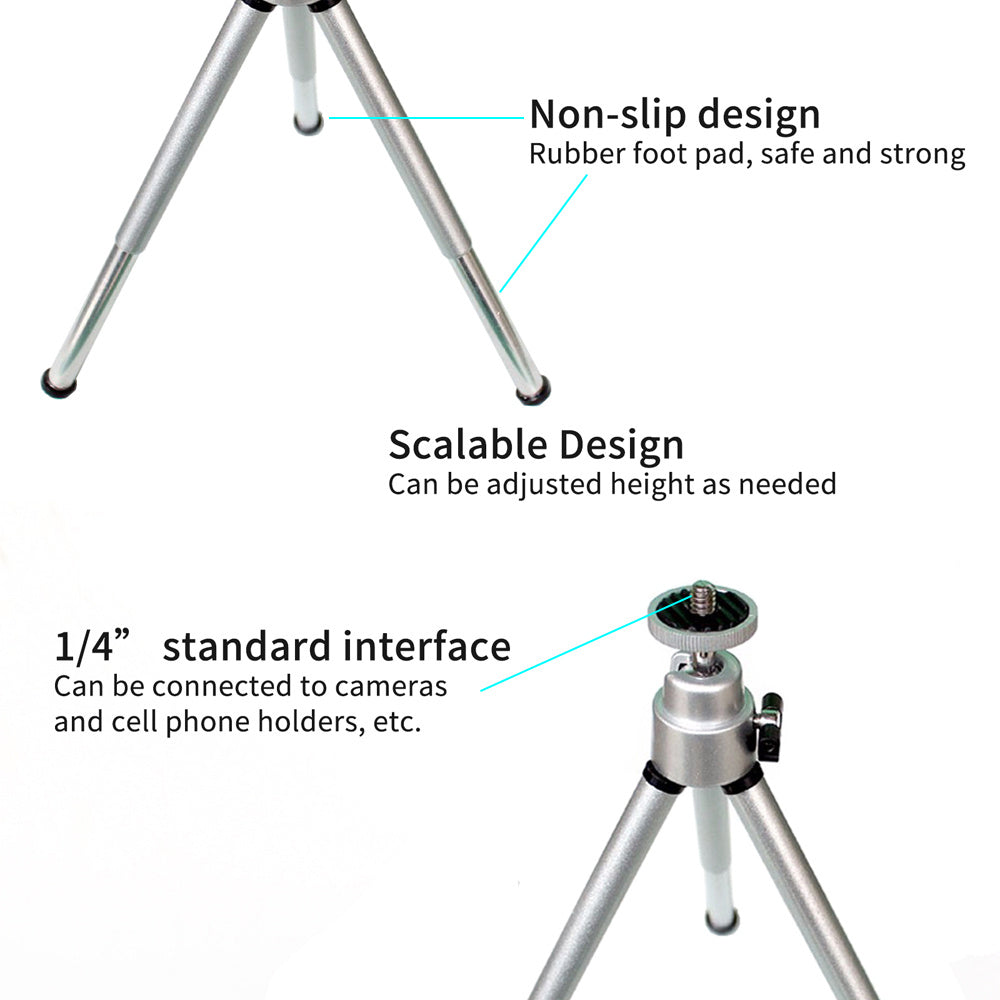 Compatible WithApple, Compatible WithApple , Universal Mini Flexible Tripod Stand ForCanonNikon Digital Cameras Camcorder - 图片 6