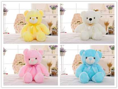 Creative Light Up LED Teddy Bear Stuffed Animals Plush Toy Colorful Glowing Christmas Gift For Kids Pillow 2011809643482