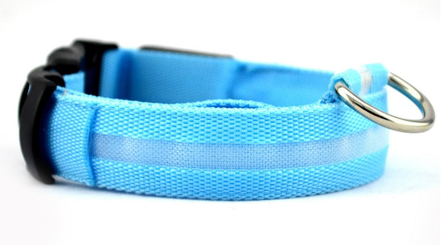 Nylon LED Pet Dog Luminous Collar Night Safety Flashing Glow in Dark Dog Cat Leash Adjustable Pet Supplies 201354268242 bd2b0