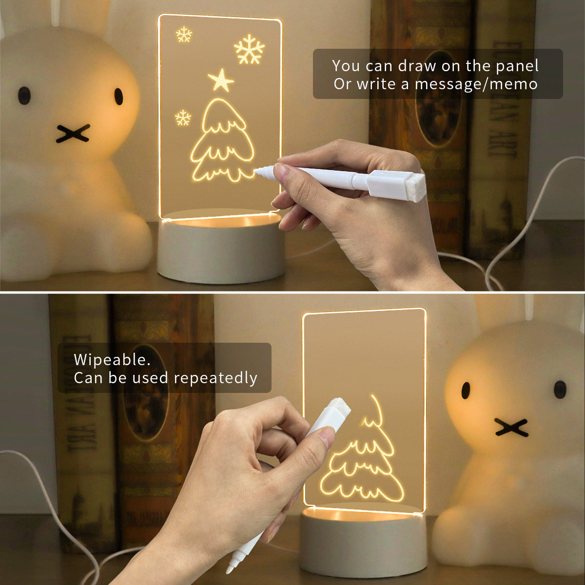 LED Light Note Board Usb Desktop Night Light Luminous Handmade Writing Board 2013e573 7c84 457f 8350 8901744a78f5