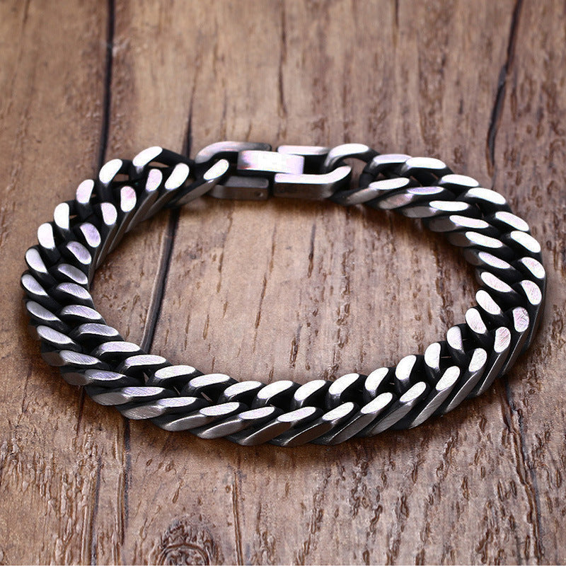 Double buckle four-sided men's bracelet 2018577703330