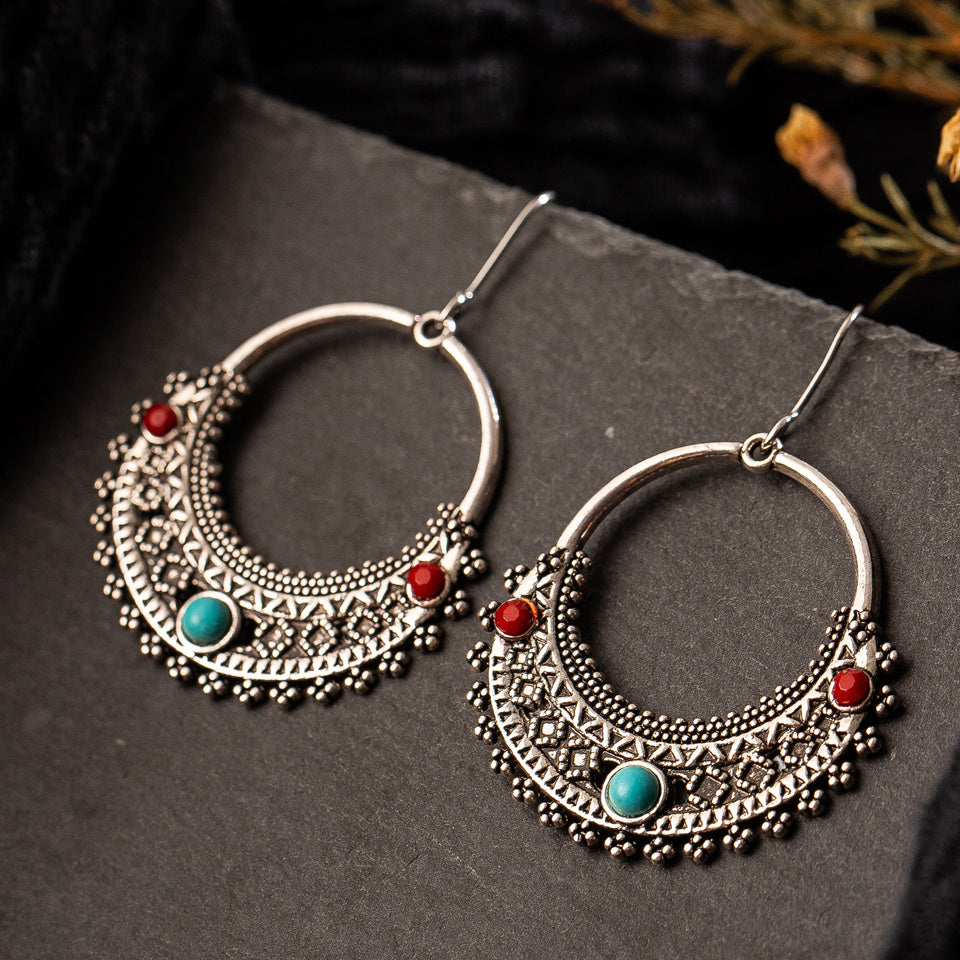 Drop-shaped alloy pendant earrings 2020519918329