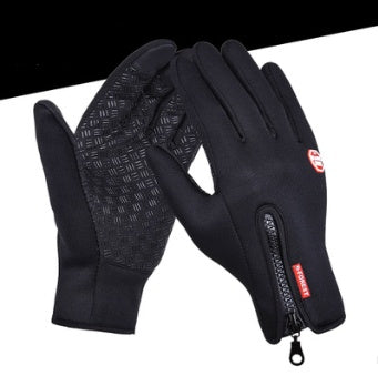 Outdoor Waterproof Gloves Touch Screen Windproof Riding Zipper Sports Winter Warm Fleece Mountaineering Gloves 2023318973079