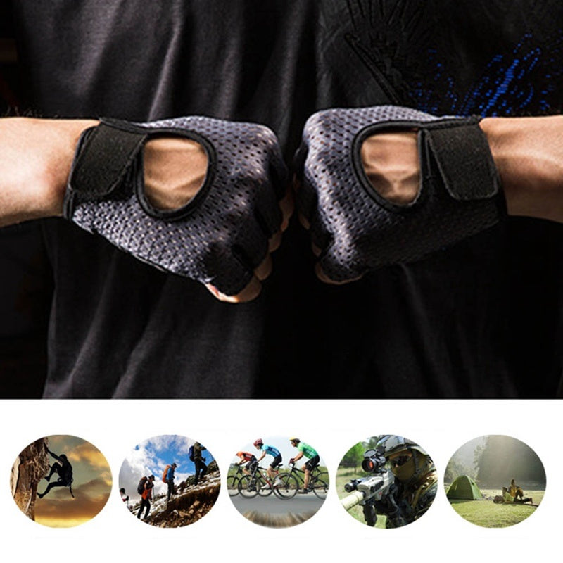 Half finger gloves sports fitness gloves outdoor riding non-slip wear gloves 2024237573190