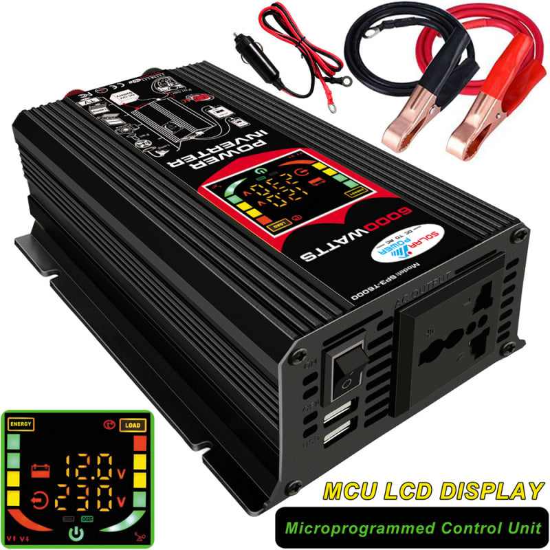 Dual USB Car Inverter With Smart Display 2024593141161
