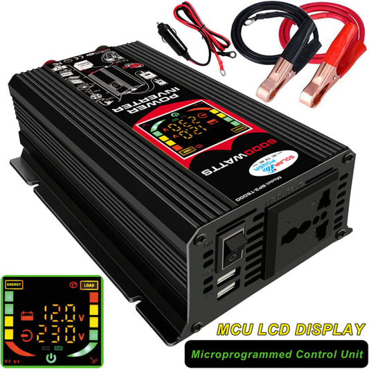 Dual USB Car Inverter With Smart Display 2024593141161