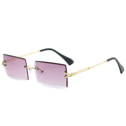Fashion New Rimless Cut Edge Square Sunglasses 202767710467