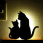 LED Animal Dog Cat Night Light Kitten Smart Sound Sensor Control Wall Lamp Home Corridor Balcony Night Lamp Baby Kids Sleep L