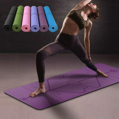 TPE Yoga Mat Non Slip Carpet Environmental Fitness 183*61cm 2036003345720
