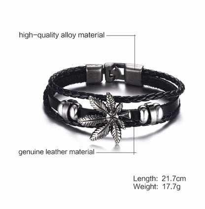 Alloy lucky figure 8 leather bracelet 2039225086296