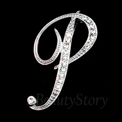 English letter brooch with diamonds 204490965971