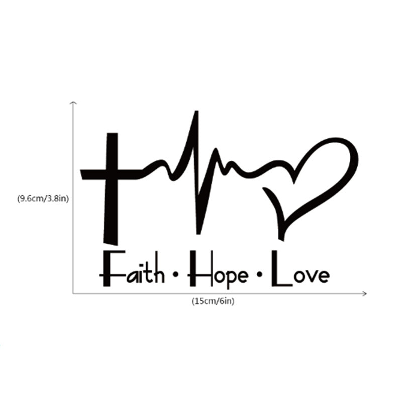 Faith hope love plus Wall Sticker 204924954529