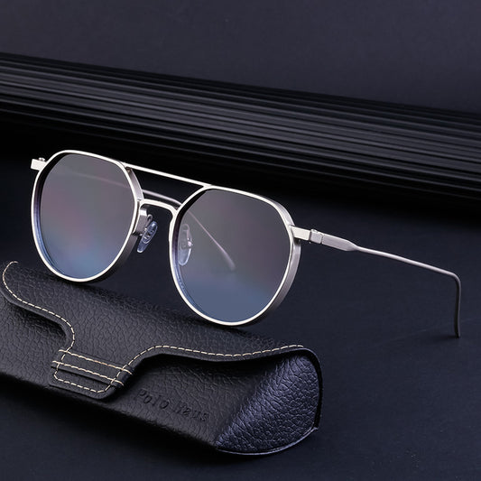 Men's Metal Double Beam Vintage Round Frame Sunglasses 2049f19d 99c5 4bca 897d 6c308a82e2e7