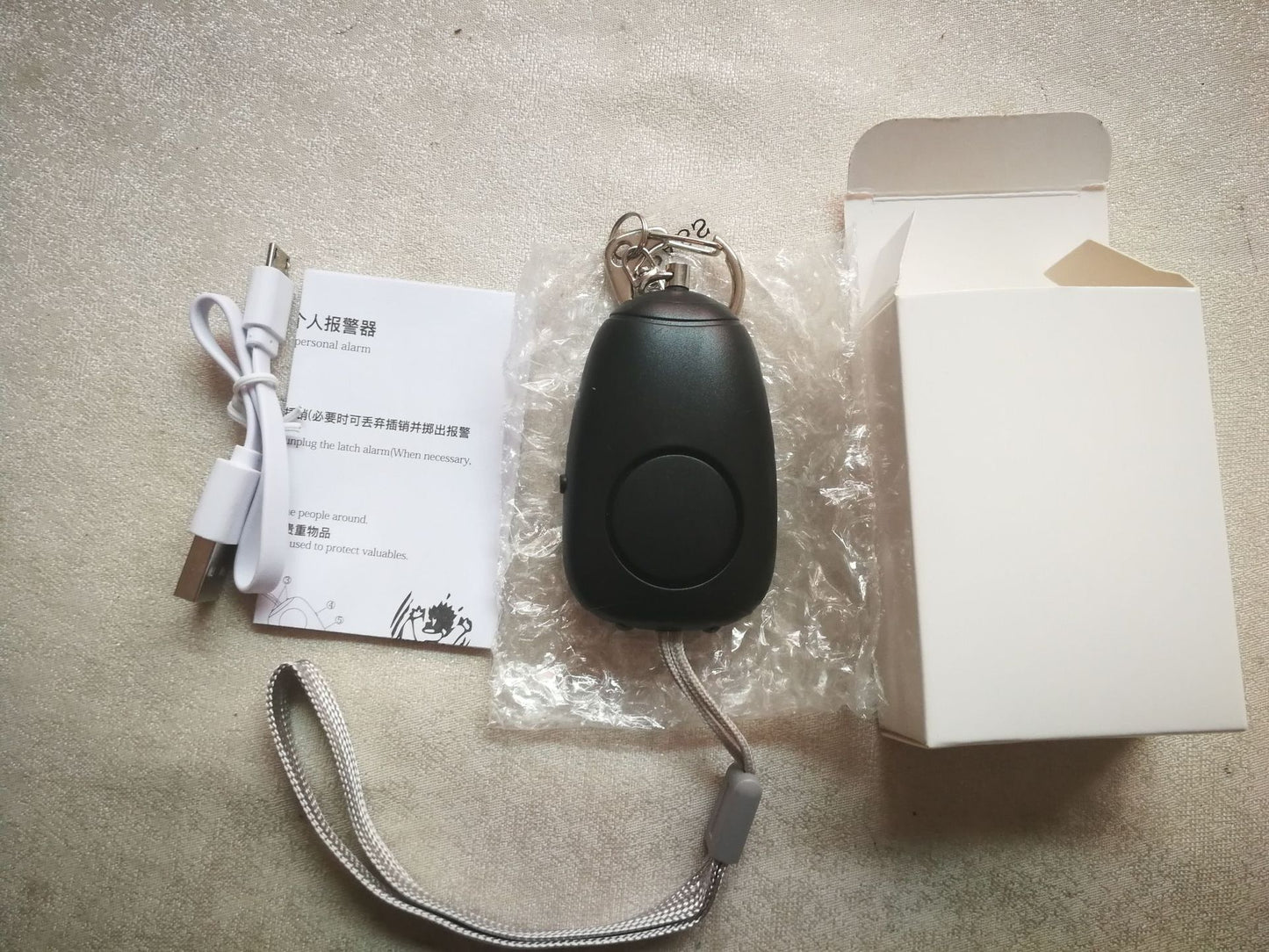 Personal Alarm Rechargeable Women's Personal Alarm Alarm 130dB Portable Alarm Bag Anti-theft Device 20631734202 1600129569