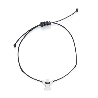 Alloy angel adjustable braided bracelet 2067248672688
