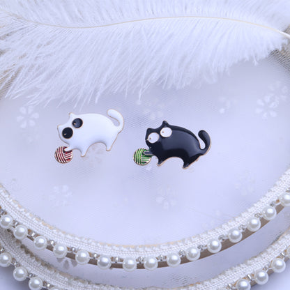 Fashionable high-end enamel dripping cat brooch 2071490961515
