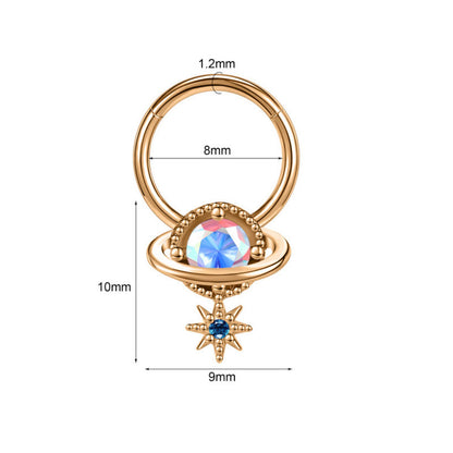 Closed Ring Star Ball Pendant Nose Ring Personality Piercing Jewelry 20737366 369e 4d72 99ad e67947ee210a