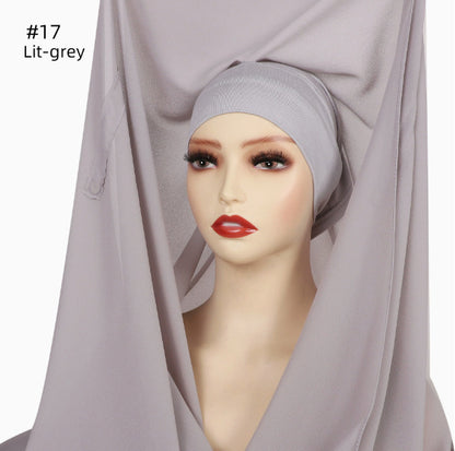Lazy Chiffon Convenient Headscarf Magnetic Buckle Fixed 2073cbbe 8872 4e0c 8c68 064c52220211