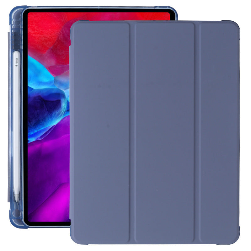 Compatible with Apple, Suitable for ipad10.9 protective cover pro10.5 with pen slot mini dormant leather case TPU airbag air4 soft shell - 图片 5