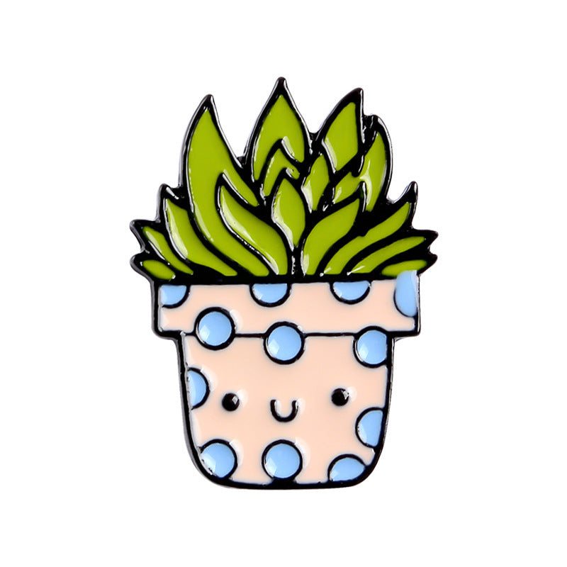 Creative all-match cactus alloy drip brooch 2082605324114