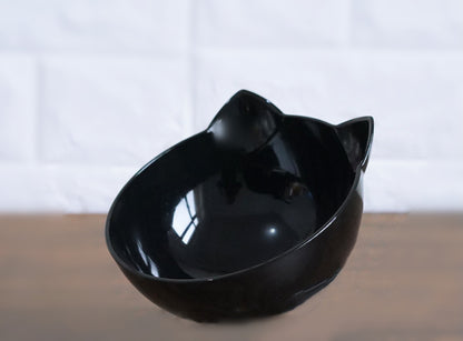 New Inclined Food Cat Ear Oblique Mouth Transparent Single Pet Bowl 2083841587588